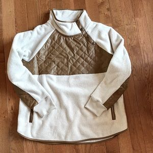 Abercrombie Asymmetrical Snap Up pullover fleece NWOT (XL)